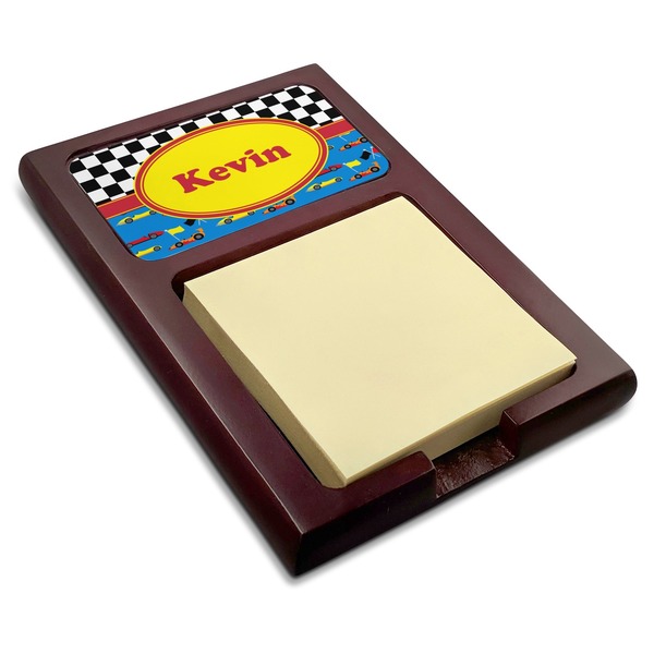Custom Racing Car Red Mahogany Sticky Note Holder (Personalized)