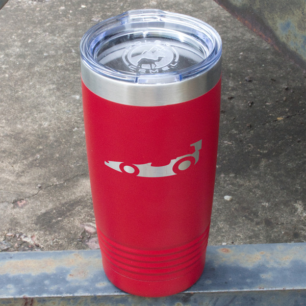 Racing Car Red Polar Camel Tumbler - 20oz - Angled