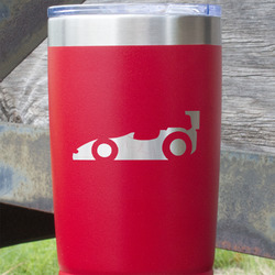 Racing Car 20 oz Stainless Steel Tumbler - Red - Single Sided