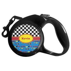 Racing Car Retractable Dog Leash - Medium (Personalized)