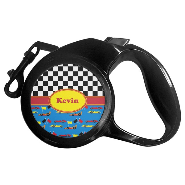 Custom Racing Car Retractable Dog Leash - Large (Personalized)