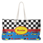 Racing Car Large Tote Bag with Rope Handles (Personalized)
