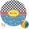 Racing Car Round Beach Towel (Personalized)