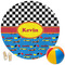 Racing Car Round Beach Towel (Personalized)
