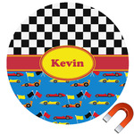 Racing Car Round Car Magnet - 10" (Personalized)