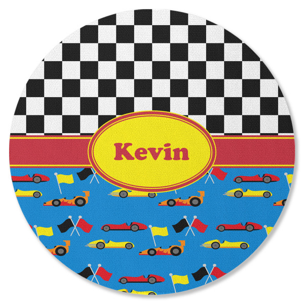 Racing Car Round Coaster Rubber Back - Single