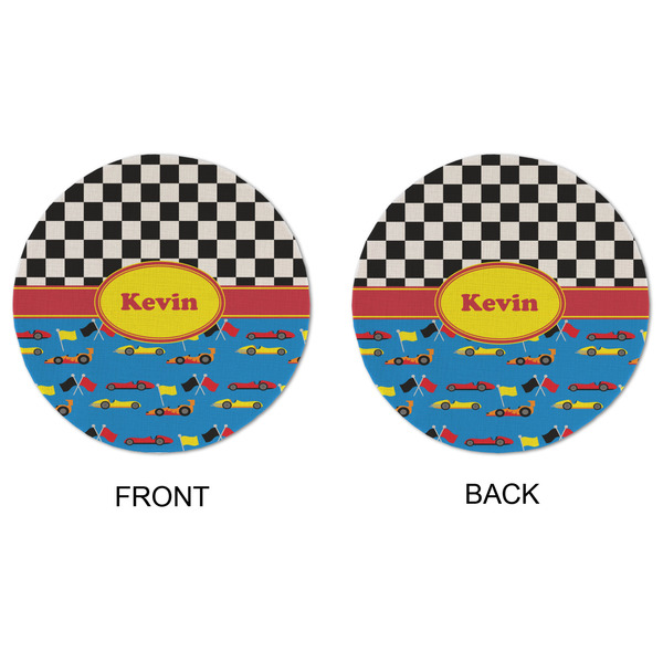 Racing Car Round Linen Placemats - APPROVAL (double sided)