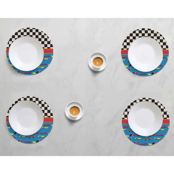 Racing Car Round Linen Placemats - LIFESTYLE (set of 4)
