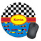 Racing Car Round Mouse Pad