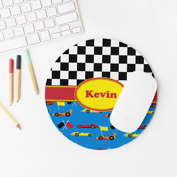 Racing Car Round Mousepad - LIFESTYLE 2