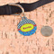 Racing Car Round Pet ID Tag - Large - In Context