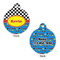 Racing Car Round Pet Tag - Front & Back