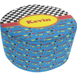 Racing Car Round Pouf Ottoman (Personalized)