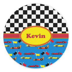 Racing Car Round Stone Trivet (Personalized)