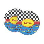 Racing Car Sandstone Car Coasters - Set of 2 (Personalized)