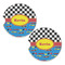 Racing Car Sandstone Car Coasters - Set of 2