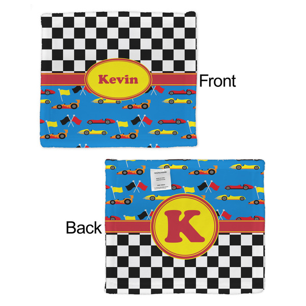 Racing Car Security Blanket - Front & Back View