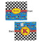 Racing Car Security Blanket - Front & Back View
