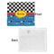 Racing Car Security Blanket - Front & White Back View