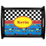 Racing Car Black Wooden Tray - Large (Personalized)