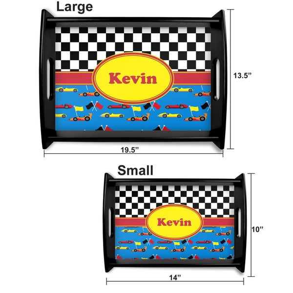 Racing Car Serving Tray Black Sizes