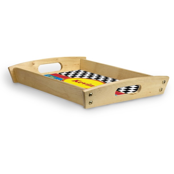 Racing Car Serving Tray Wood Small - Corner
