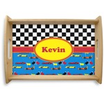 Racing Car Natural Wooden Tray - Small (Personalized)