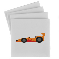 Racing Car Absorbent Stone Coasters - Set of 4