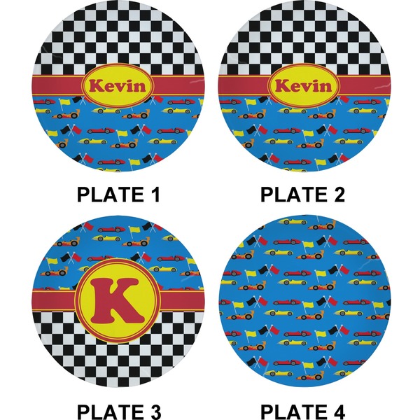 Racing Car Set of Appetizer / Dessert Plates (Approval)