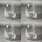 Racing Car Set of Four Personalized Stemless Wineglasses (Approval)