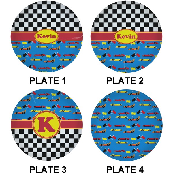 Racing Car Set of Lunch / Dinner Plates (Approval)