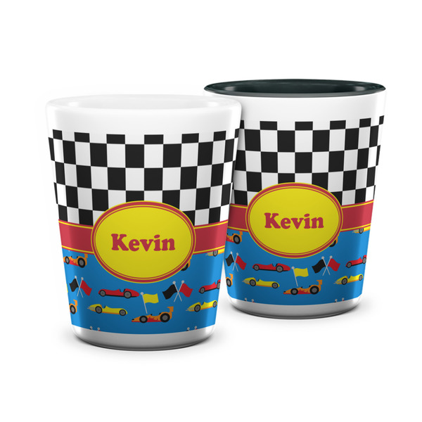 Custom Racing Car Ceramic Shot Glass - 1.5 oz (Personalized)