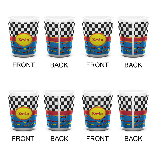 Racing Car Shot Glass - White - Set of 4 - APPROVAL