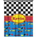 Racing Car Extra Long Shower Curtain - 70"x84" (Personalized)