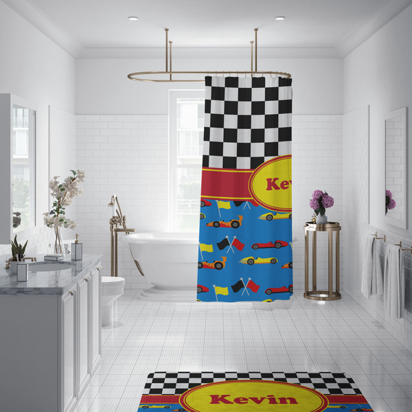 Racing Car Shower Curtain - Custom Size