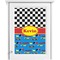 Racing Car Single White Cabinet Decal