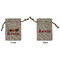 Racing Car Small Burlap Gift Bag - Front & Back (Personalized)