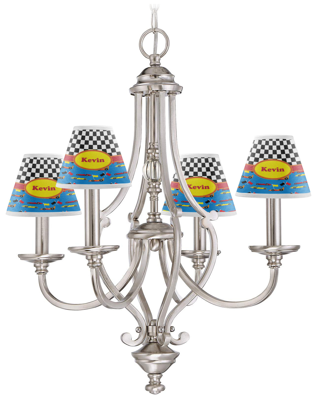Racing Car Chandelier Lamp Shade (Personalized) YouCustomizeIt