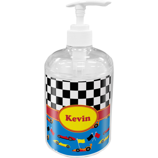 Custom Racing Car Acrylic Soap & Lotion Bottle (Personalized)