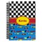 Racing Car Spiral Journal Large - Front View