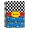 Racing Car Spiral Notebook - 7x10 w/ Name or Text