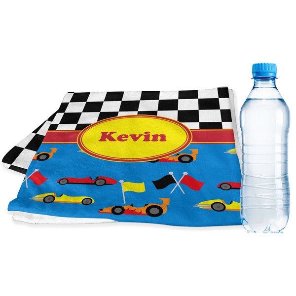 Custom Racing Car Sports & Fitness Towel (Personalized)