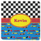 Racing Car Square Rubber Backed Coaster (Personalized)