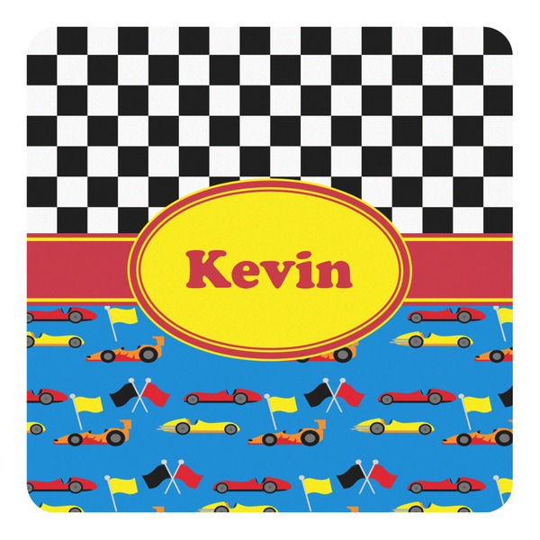 Custom Racing Car Square Decal - XLarge (Personalized)