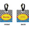 Racing Car Square Luggage Tag (Front + Back)