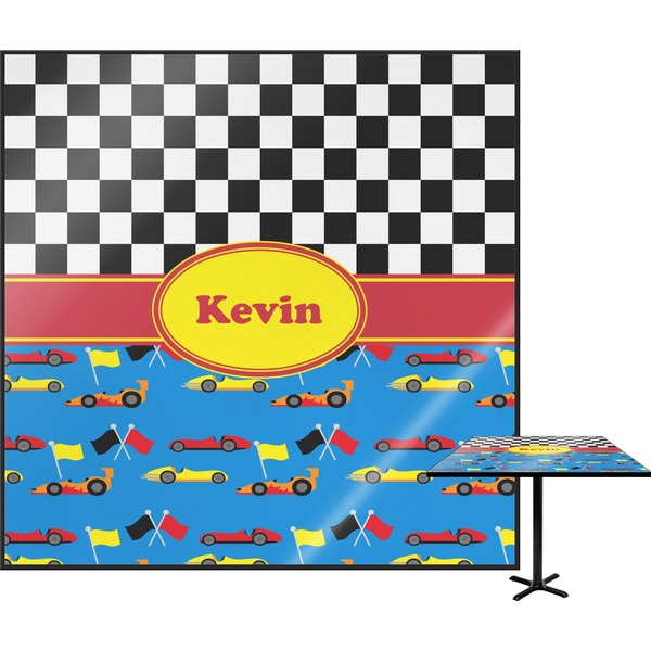 Custom Racing Car Square Table Top - 30" (Personalized)