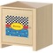 Racing Car Square Wall Decal on Wooden Cabinet