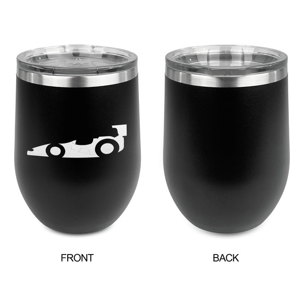 Racing Car Stainless Wine Tumblers - Black - Single Sided - Approval