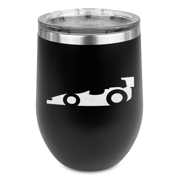 Custom Racing Car Stemless Wine Tumbler - 5 Color Choices - Stainless Steel 