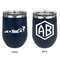 Racing Car Stainless Wine Tumblers - Navy - Double Sided - Approval